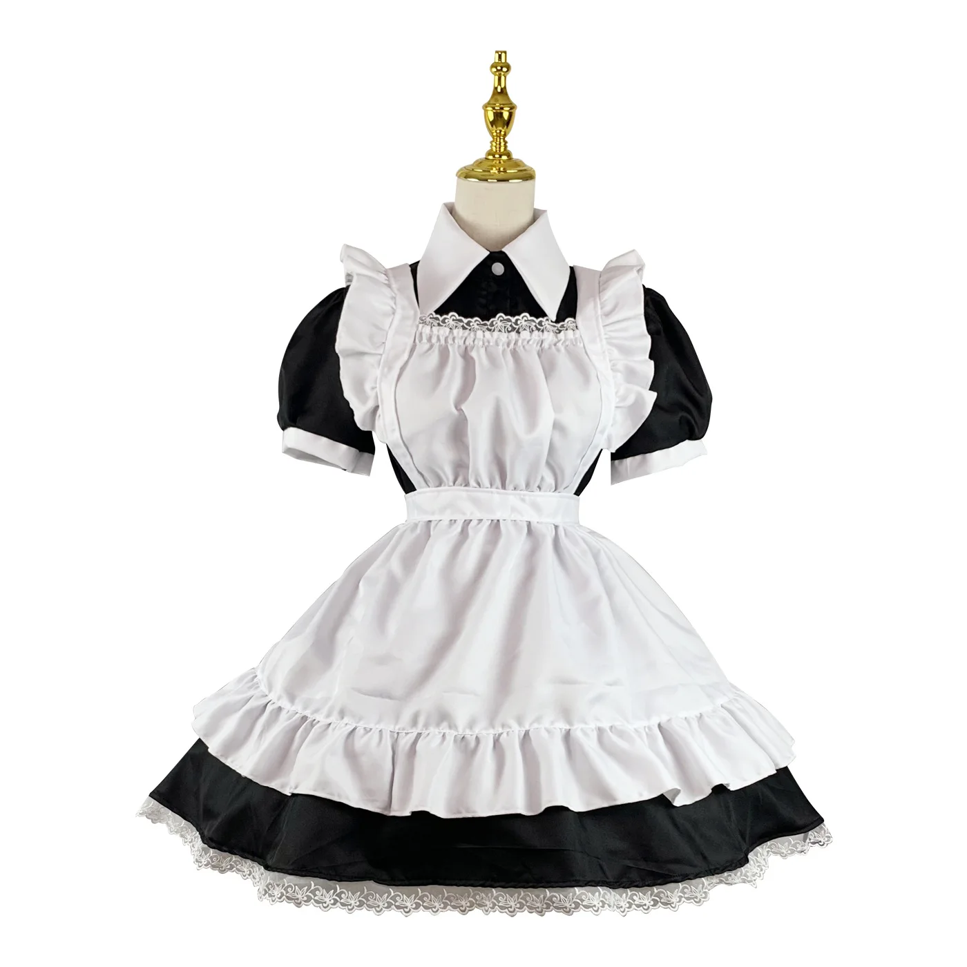 Women Lovely Maid Cosplay Costume Short Sleeve Retro Maid Lolita Dress Cute Japanese French Outfit Cosplay Costume Plus Size 5XL