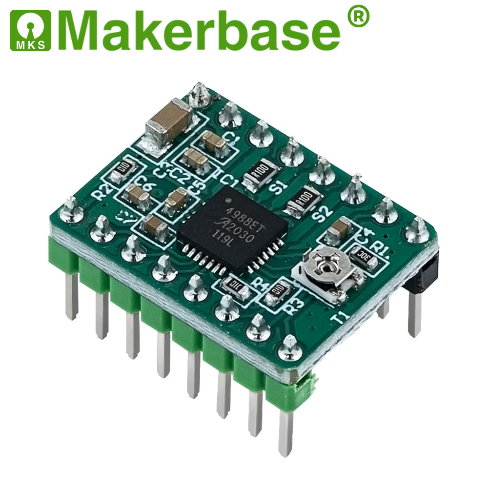 Драйвер шагового двигателя Makerbase A4988 4988 детали для 3D-принтера StepStick Reprap с