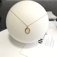 silvology 925 sterling silver natural shell oval pendant necklace for women gold elegant luxury necklace friendship jewelry gift