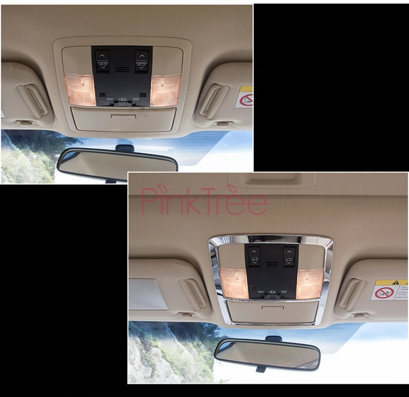 Хромированная/деревянная цветная Накладка для лампы чтения Toyota Land Cruiser Prado 150 2010