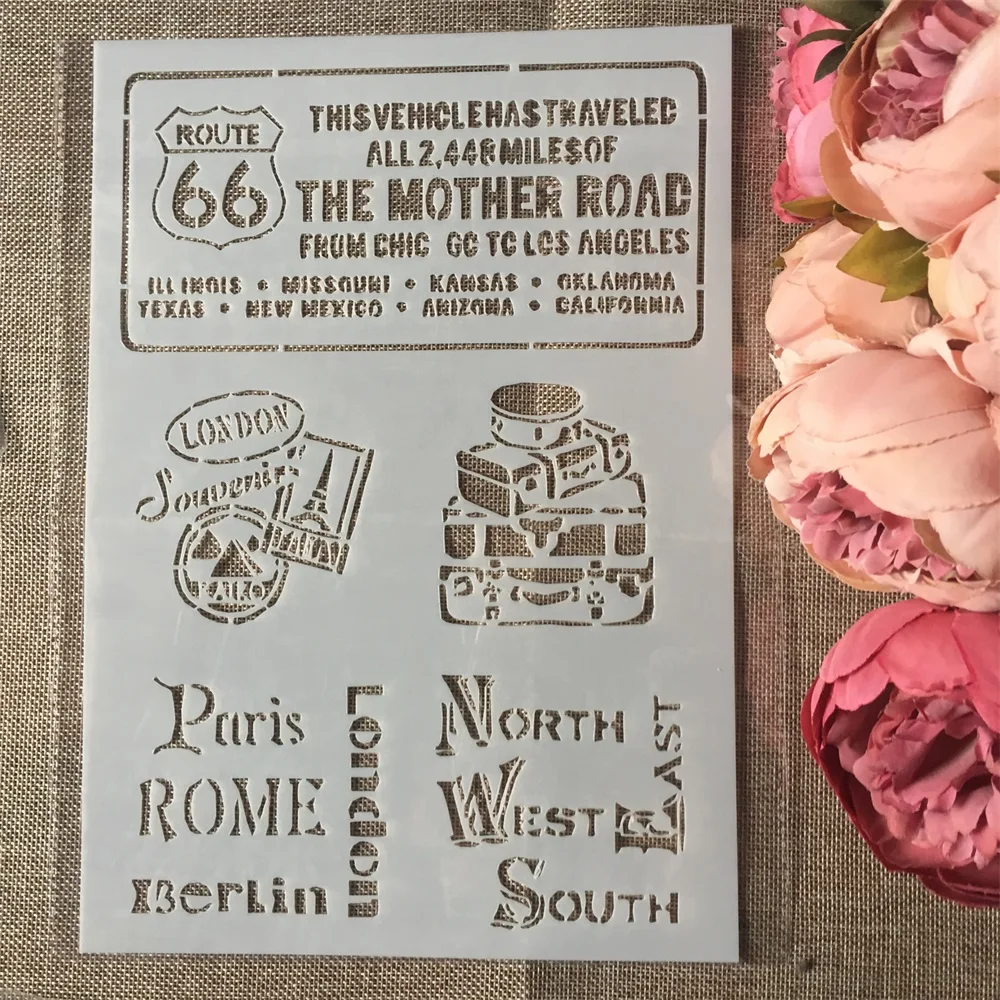 8 шт. трафареты A4 в европейском стиле|Трафареты| |