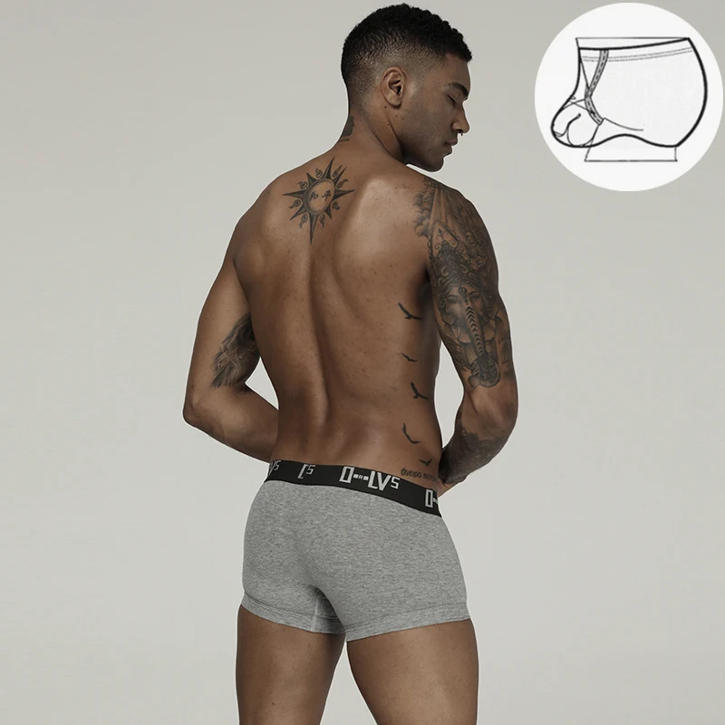 ORLVS Мужское нижнее белье пикантные трусы-боксеры хлопок Cueca Masculina дышащие мужские трусы Ropa Interior Hombre мужские трусы-боксеры U Pouch