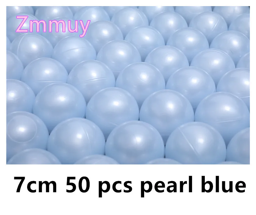 7cm pearl color 50 шт., 7 см, рождественский подарок, красочный шар, мягкий пластик, Океанский шар, забавный, для маленьких детей, для девочек и мальчиков, плавающая игрушка, бассейн, океан, волнистый шар - Цвет: 7cm pearl color