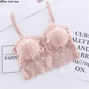 Женский кружевной жилет, бюстгальтер, хит продаж, стильный сексуальный женский бюстгальтер без рукавов, кружевной Цветочный полый однотонный жилет, вязанный крючком Топ, бюстгальтер