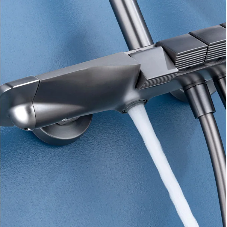 piano keys bathroom shower system wall mounted grey piano shower faucet set with tub spout four function piano bathtub faucet free global shipping