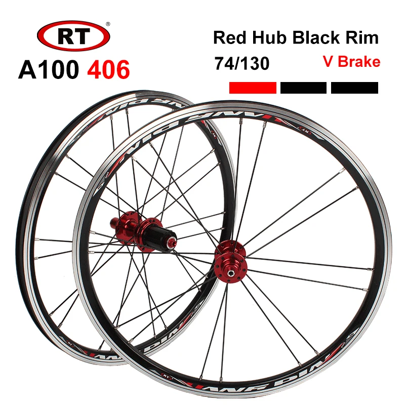 RT A100 406/451 BMX комплект велосипедных колес 20 дюймов складной колесо дисковый