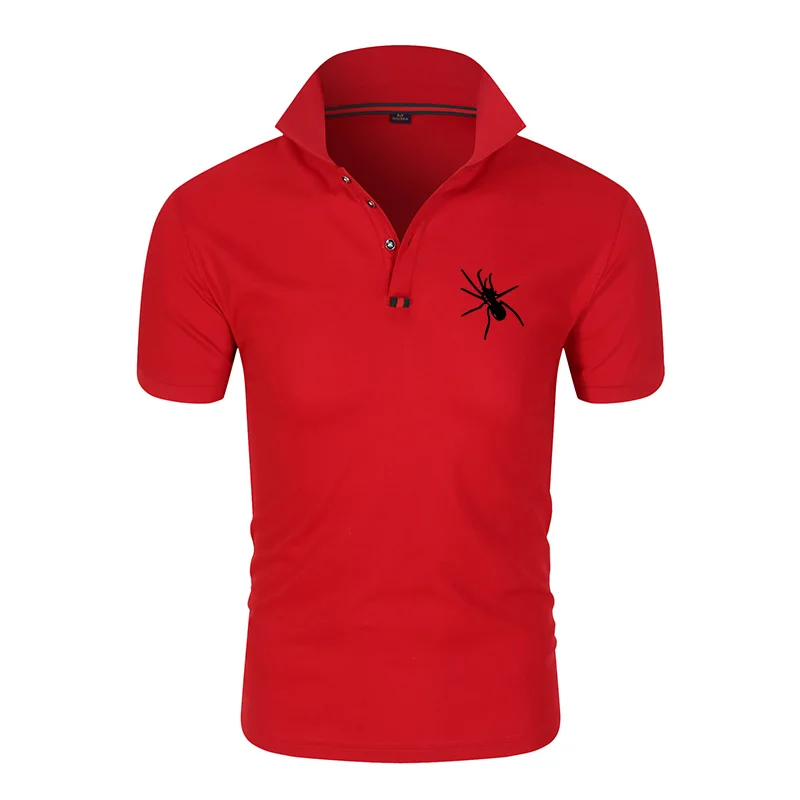 

2021 custom employee uniform uniform short sleeve wholesale lapel embroidered LOGO pure color Polo shirt culture