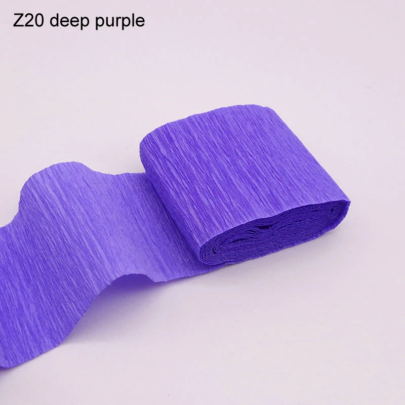 Z20 deep purple Декорации 5 см x 250 см баннеры конфетти растяжки DIY Бумажная гирлянда крепированная бумага Свадьба День Рождения Вечеринка фотографии фоны - Цвет: Z20 deep purple