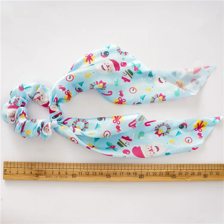 

Print Animal Hair Ornaments Women's All-match Two-in-One Amazon Hair Circle Head Jewelry Christmas Wholesale Ribbon