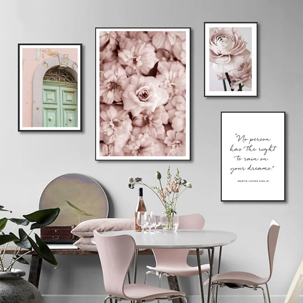 Постеры и принты розовых цветов Картина на холсте Настенная картина