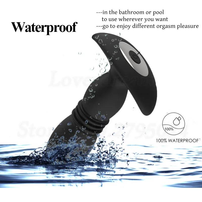 Телескопическая Анальная пробка вибратор массажер простаты секс-игрушки для