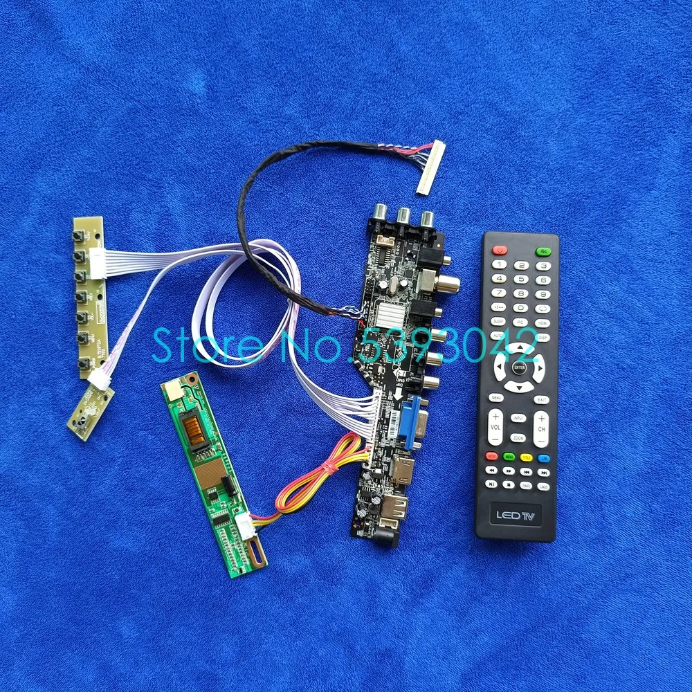 Для LP171WP4 (TL)(N1)/(TL)(N2)/(TL)(P1)/(TL)(P2) DVB-T2 3663 digital 1CCFL 1440*900 LVDS 30-Pin USB + AV комплект платы