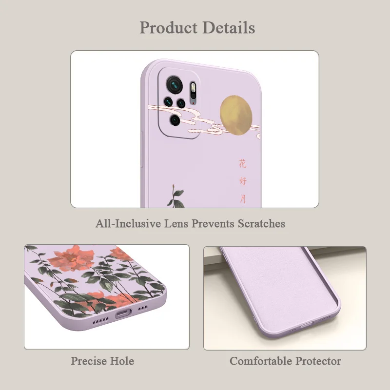 The Rose Silicone Case For Xiaomi Redmi Note 10 10S 9T 9 8 7 Pro MAX Redmi 10 9 9A 9T K40 K30 K20 Pro Soft Phone Back Cover