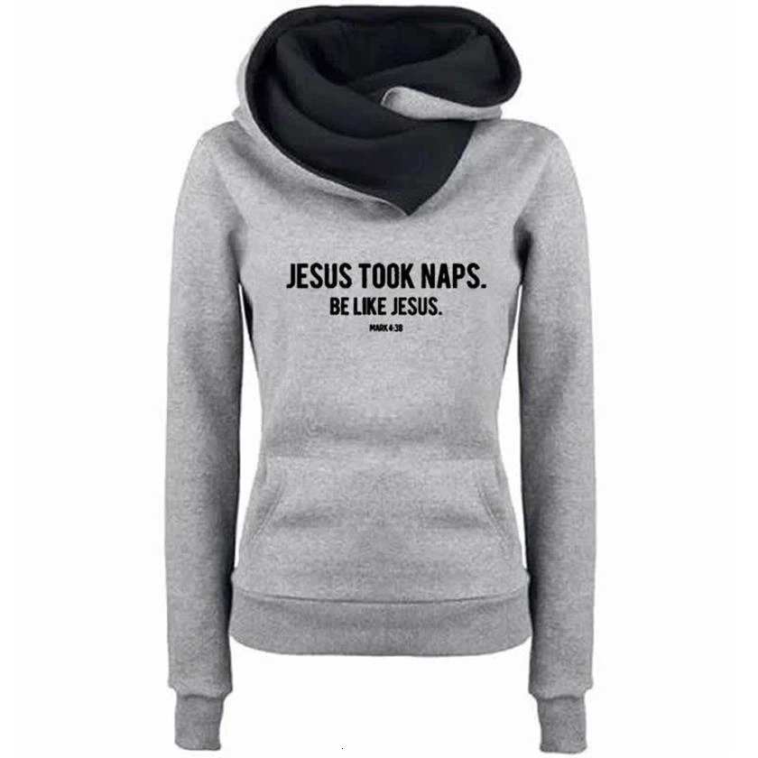 

Lapel Hooded Jesus Bible Faith Letters Print Casual Cotton Hoodies For Women Kawaii Femmes Plus Size Top Youth Female Funny Cute