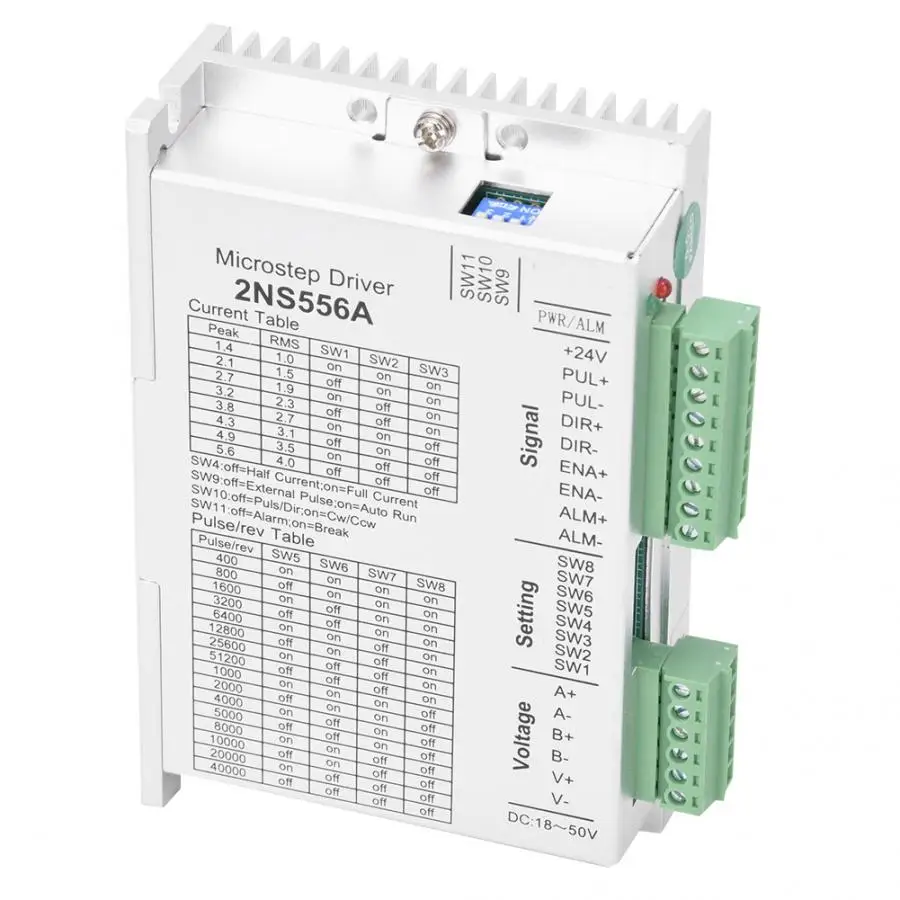 2NS556A Драйвер шагового двигателя 2-фазы 32-бит цифровой обработки сигналов для NEMA23 57
