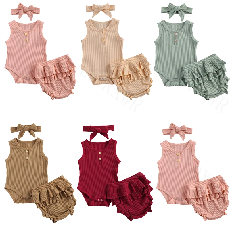 

От 0 до 24 месяцев; Одежда для детей ясельного возраста, для маленьких мальчиков и девочек одежда в рубчик трикотажные платья без рукавов + шор...