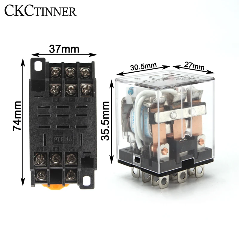 Промежуточное реле HH63P LY3NJ 10 А микро маленькое электромагнитное 12 В 24 переменного