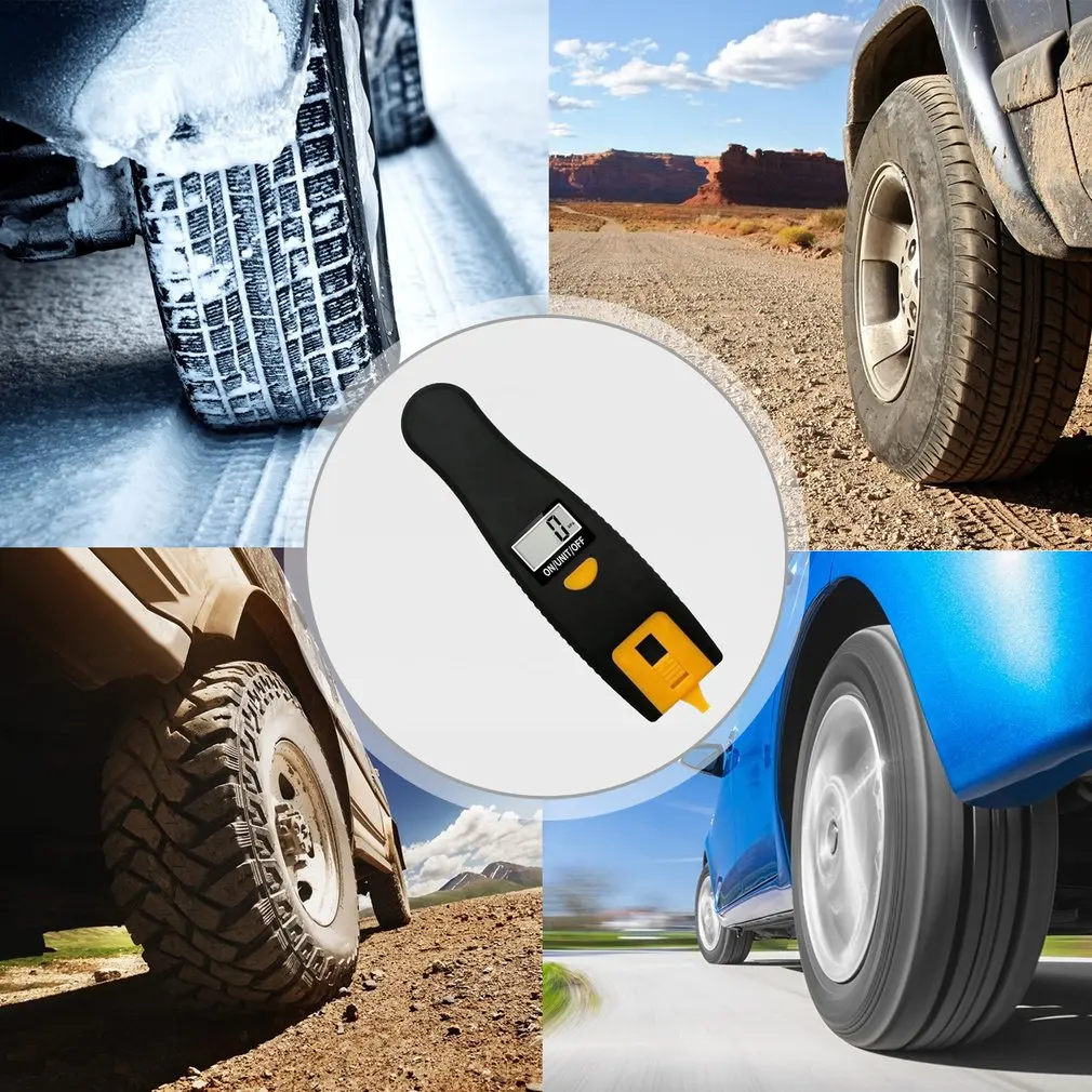 

2 In 1 Digital Car Tire Tyre Air Pressure Gauge Meter LCD Display Manometer Barometers Tester For Car Truck Motorcycle