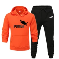 2020 new fashion pumba printed men hoodies suits tracksuit menwomen sweatshirtssweatpants autumn winter fleece hooded pullover