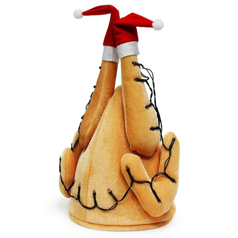 

Unisex Turkey Hat Light-Up Drumsticks Cap Christmas Costume Thanksgiving XRQ88