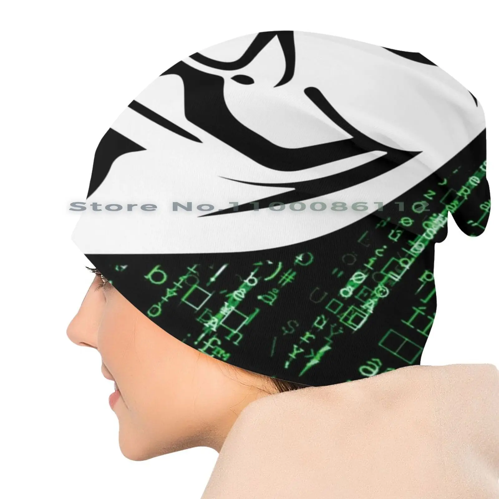 Облегающие шапки с Анонимной матрицей вязаная шапка анонимная Скрытая матрица