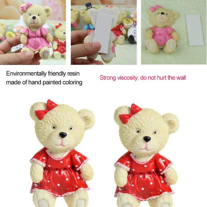 

Cartoon Bear Resin Outlet Plug Holder Cord Storage Rack Decorative Wall Shelf Key Holder Shelves Kitchen Hook