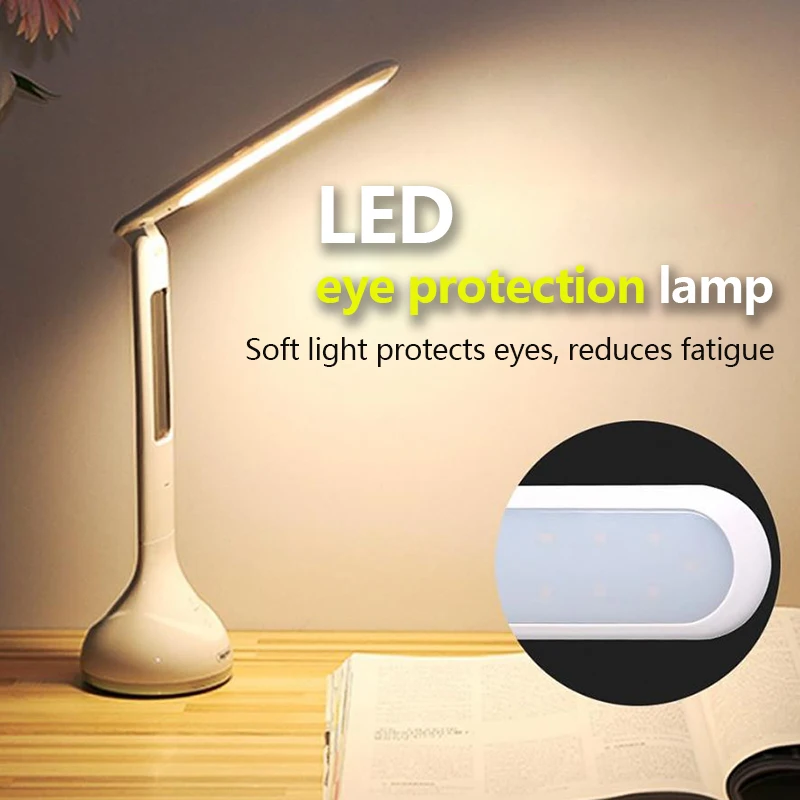 Светодиодный настольная лампа USB светильник с календарем часы сенсорный