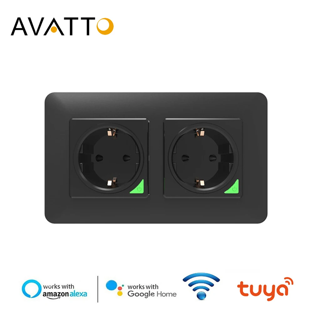 

Розетка AVATTO с поддержкой Wi-Fi, 16 А, с голосовым управлением