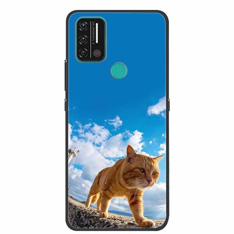 Фото Чехол для Umidigi A9, роскошный силиконовый чехол из ТПУ, мягкий чехол для телефона Umidigi A9 A 9, противоударный, с милым котом, бампер из ТПУ, Fundas Coque №2