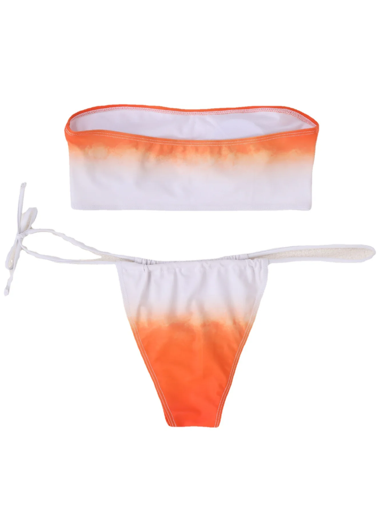 

Gradient Halter Tube Top Bikini Sexy Swimsuit 2021 Women's Swimsuit Summer Split Swimsuit Women's Swimsuit Beachwear