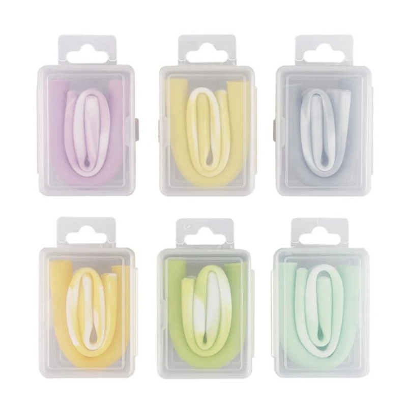 Складная Силиконовая соломка с коробкой многоразовая Питьевая солома