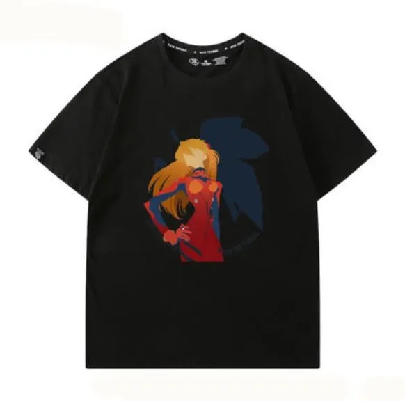 

JP Anime Evangelion NERV Asuka Langley Soryu Ayanami Rei Tee Shirt For Men and Women Casual Short Sleeve T-shirt