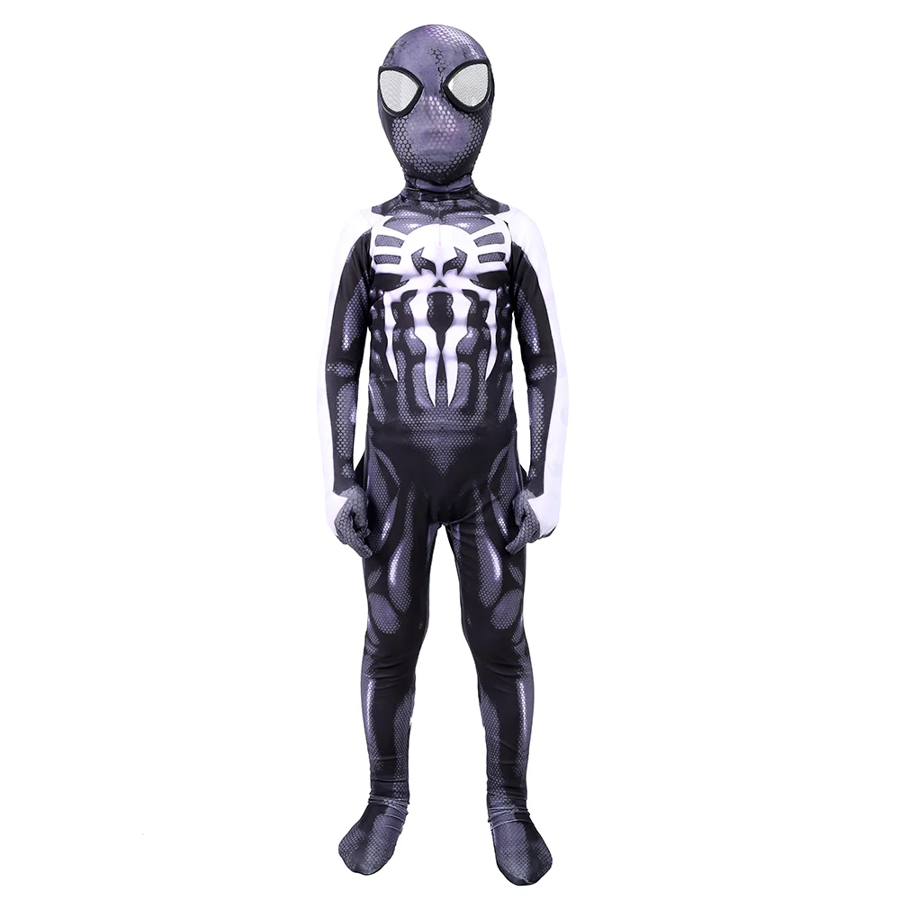 Venom/Spider-man Детский костюм из спандекса с 3D принтом черный симбиотом Веном