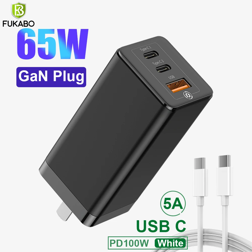 65W кик зарядка 3 0 USB быстрая c PD Ган зарядное устройство для iPhone Xiaomi Huawei Samsung