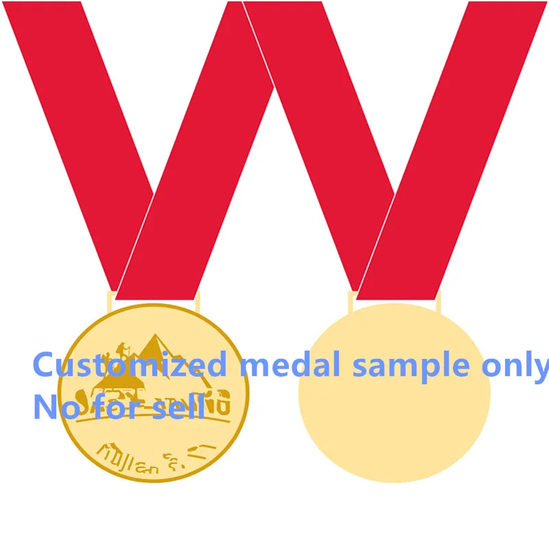 

1 Pcs The customized gold medal sport player awards gold plated 85 mm badge party gift games medals with ribbon