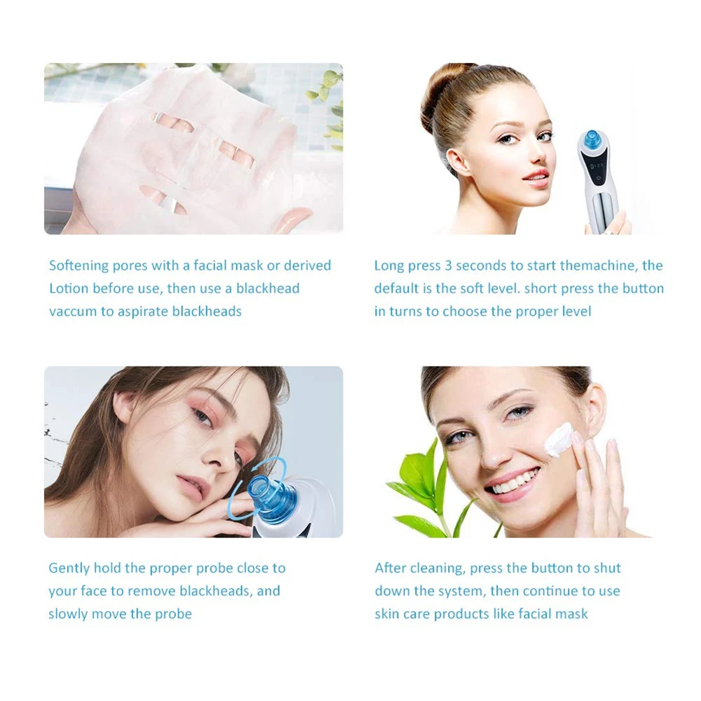 Хит продаж! Перезаряжаемый очищающий пор для удаления угрей Очищающий лица