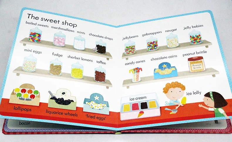 Usborne доска с картинками на английском языке мое первое слово книга о еде