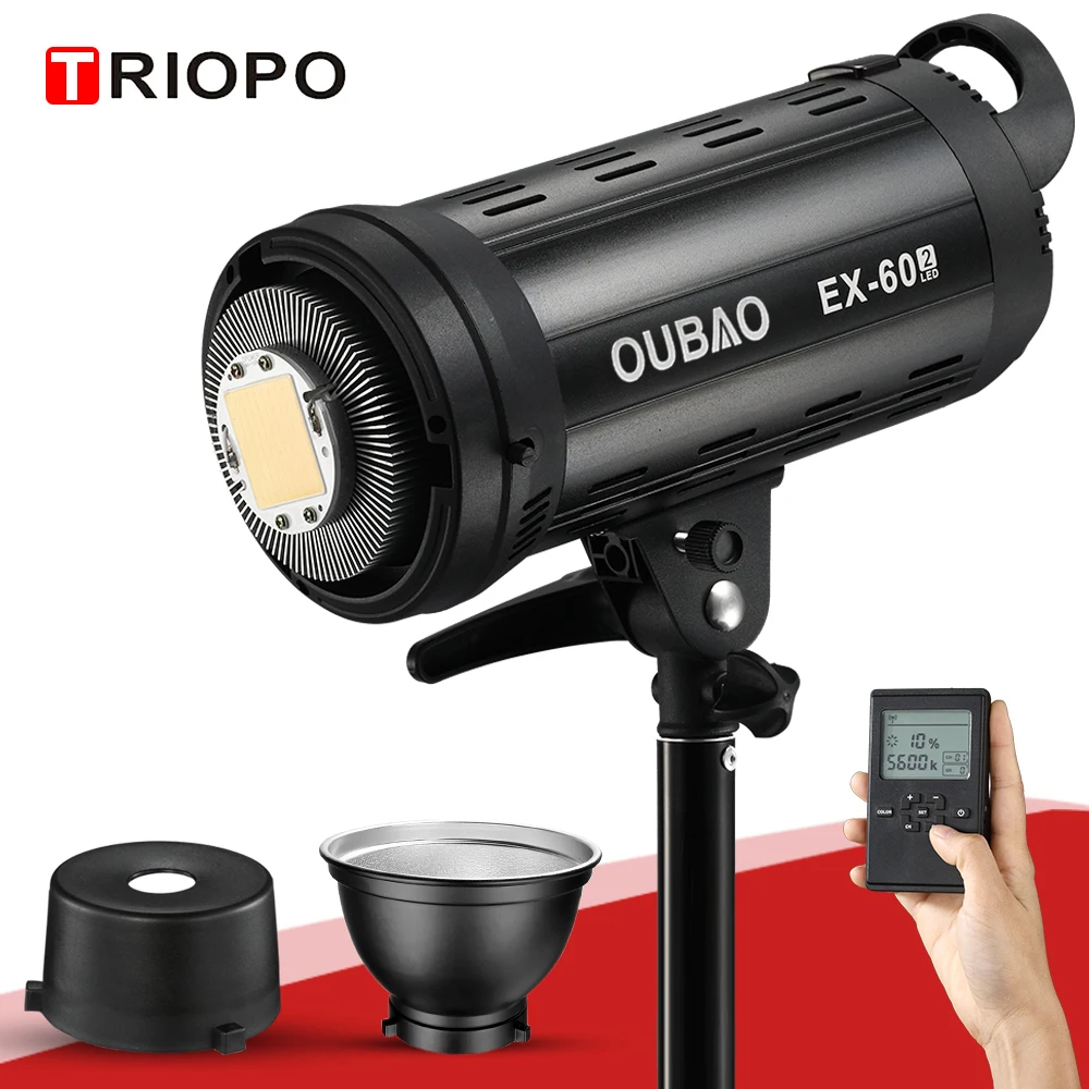 

Светодиодный светильник Triopo EX-60WIII, 5600K, белый светильник фотографии; Непрерывный, крепление Bowens, для студийной видеозаписи VS SL-60W