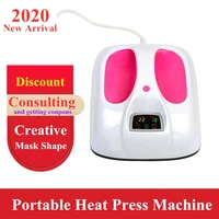 2020 new creative halloween mask shape portable heat press machine 9 x 12 inches hot sublimation printing for t shirt diy