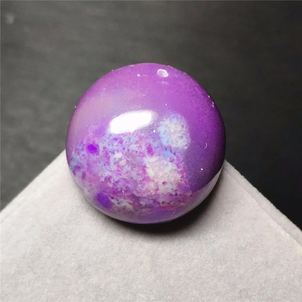 Подлинное натуральное фиолетовое розовое ожерелье Sugilite кулон с круглым камнем