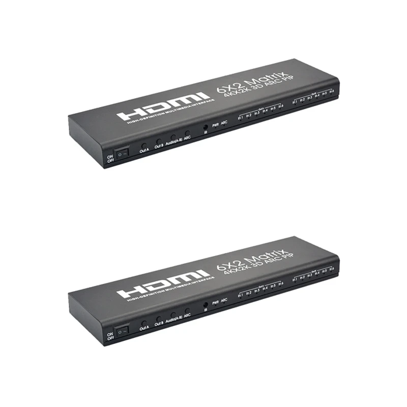 6X2 HDMI матрица Ultra 1080P HD 4K x 2K/30HZ HDR ARC Switch Splitter оптический SPDIF 3 5 мм o HIFI