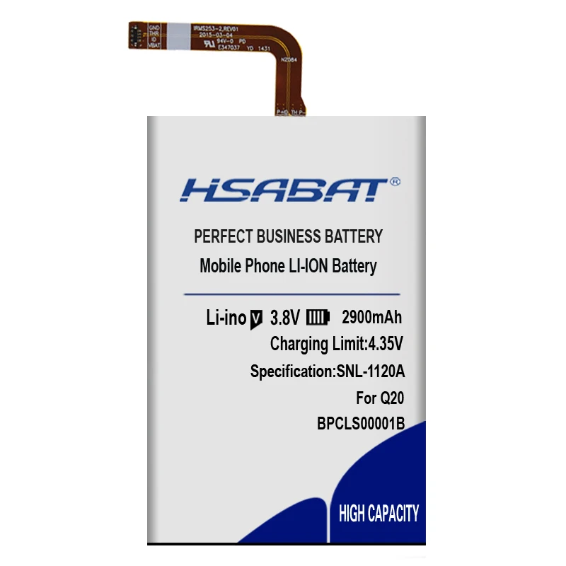 Аккумулятор HSABAT 2900mAh BPCLS00001B для BlackBerry Q20