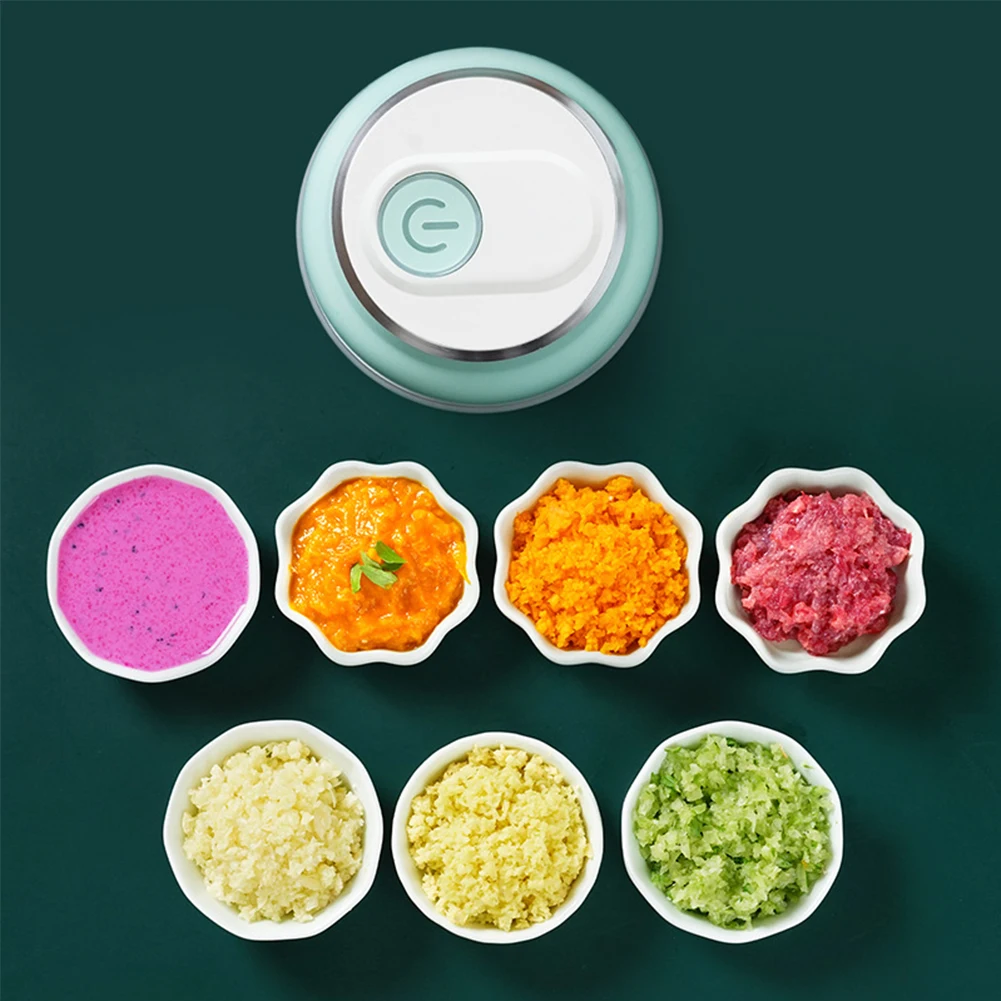 

Household Vegetable Cutter Garlic Masher Electric Garlic Masher Garlic Masher Mini Cooking Machine Complementary Food Machine