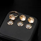 Регулируемая плоская медная круглая подставка 14 к с золотым покрытием, основа для кольца, 8 мм, комплектующие для изготовления ювелирных изделий своими руками, аксессуары, 10 шт.