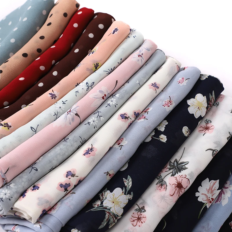 

10pcs Muslim Fashion Printed Chiffon Hijab Scarf Arab Headscarf For Women Foulard Shawls 20 Color