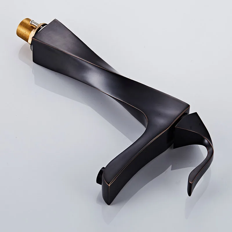 Смеситель для ванной в стиле ретро черный латунный кран раковины с креплением на