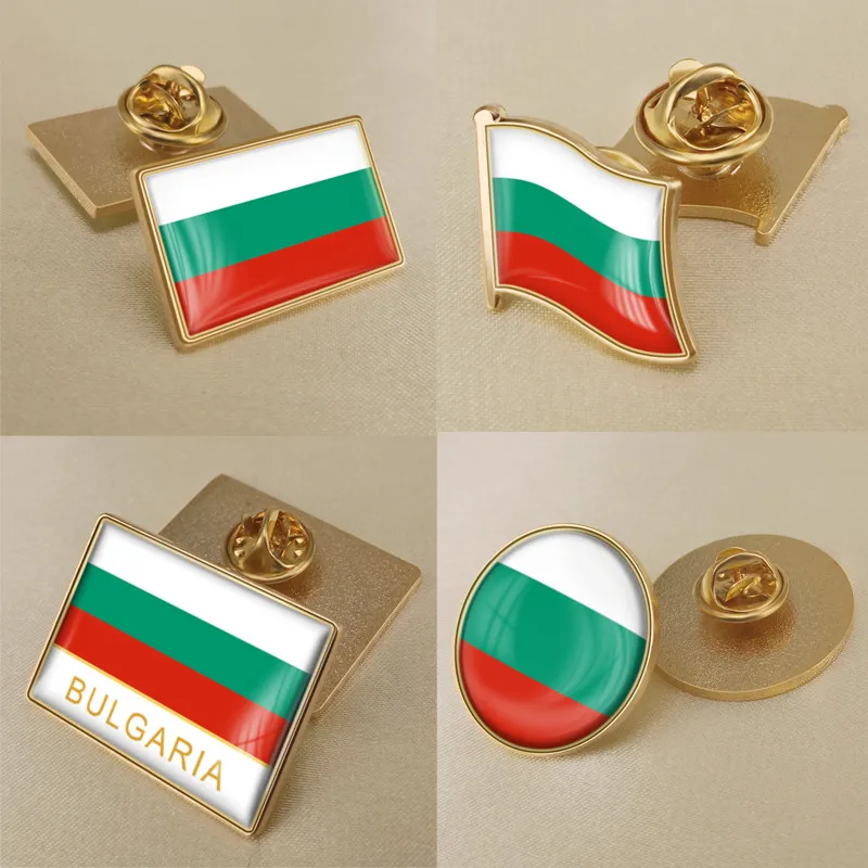 Герб Болгария карта Национальный флаг Эмблема с национальным цветочным брошь