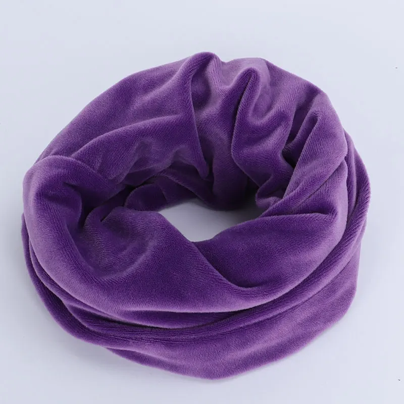 Purple Модный однотонный женский зимний шарф для мужчин и женщин, бархатный теплый шарф высокого качества для отдыха на открытом воздухе, осенний и зимний мягкий шарф - Цвет: Purple