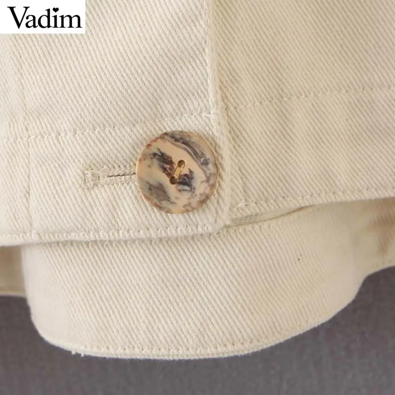 Женское элегантное платье vadim Оверсайз Джинсовая Куртка Карманы длинный рукав