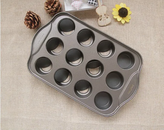 

1PC Non Stick Pan Cheesecake 12 Cup Removable Metal Cake Cupcake Muffin Oven Form Mold for Baking Bakeware Dessert Tools JC 0528